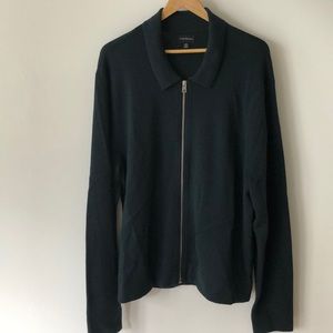 Club Monaco merino zip cardigan